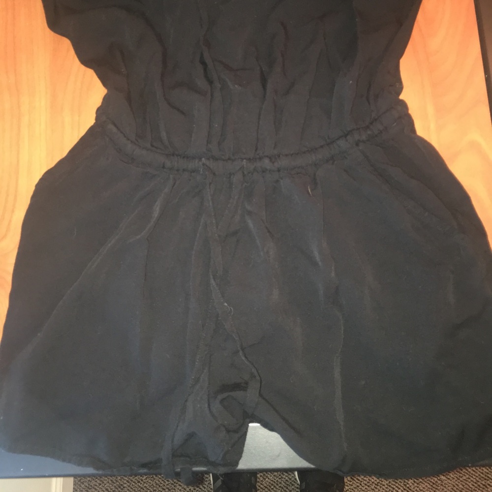 Black High Neck Romper S